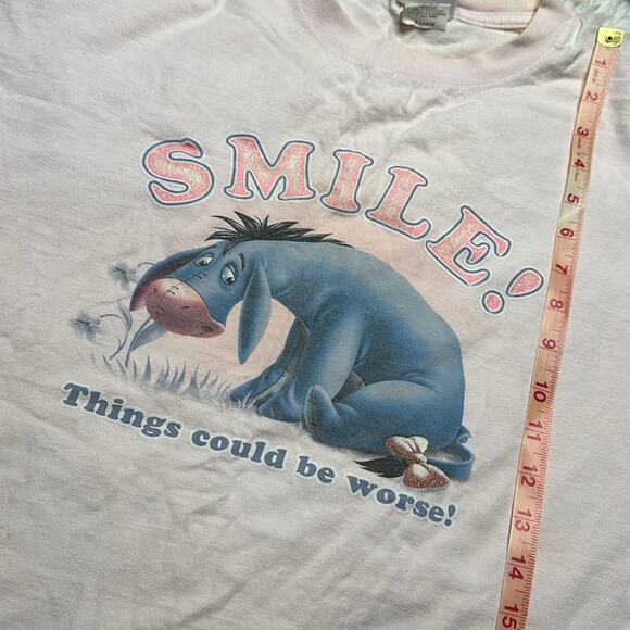 Pink Smile It Could Be Worst Eeyore Vintage Graphic Oversize Disney GG30 - Picture 7 of 11